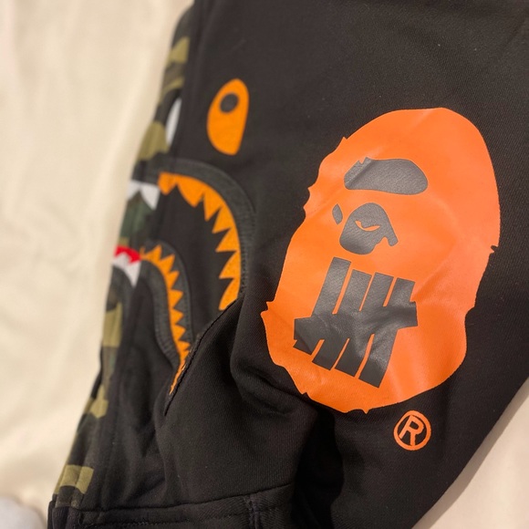 Bape A Bathing Ape Double Hooded Shark Hoodie - Picture 4 of 9